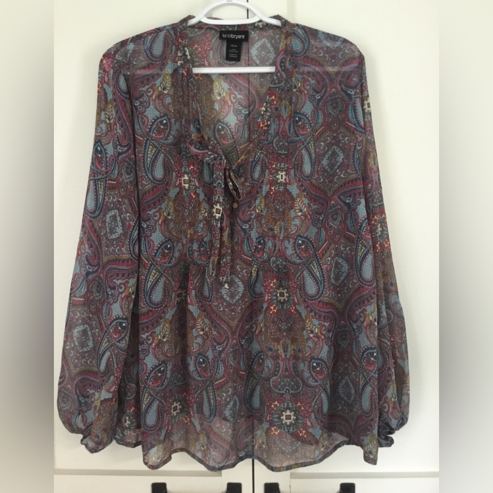 Lane Bryant Paisley Blouse